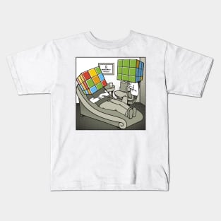 Kubrick Therapy Psychology by Tobe Fonseca Kids T-Shirt